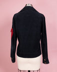 1970s Vtg Rare Corduroy Star Red White Blue Jacket Size S/M