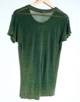 Vtg Green Tissue Thin Burnout Tee