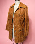 Vtg 60s/70s Reversible Leather Jacket Size M