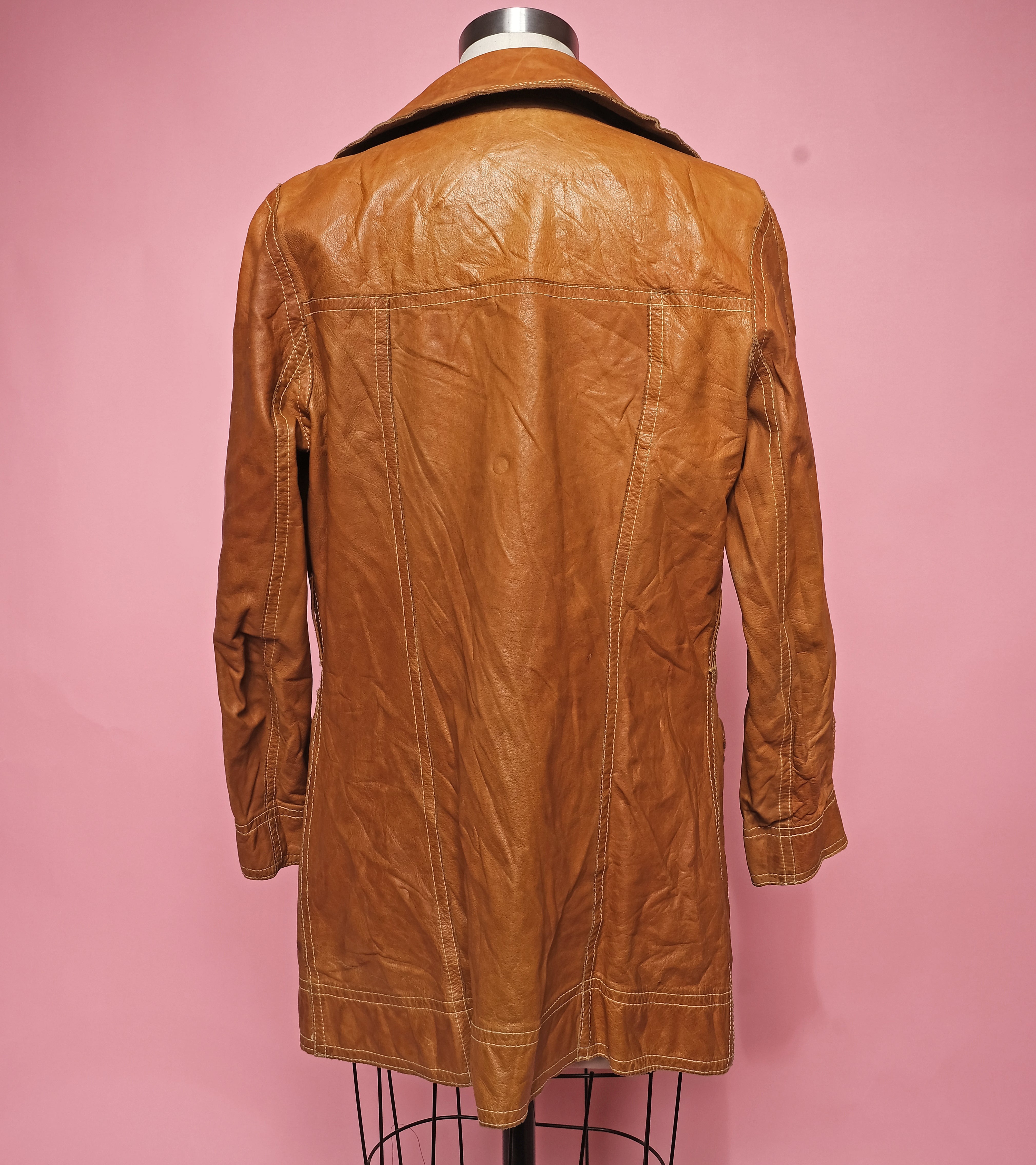 Vtg 60s/70s Reversible Leather Jacket Size M