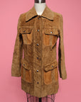 Vtg 60s/70s Reversible Leather Jacket Size M