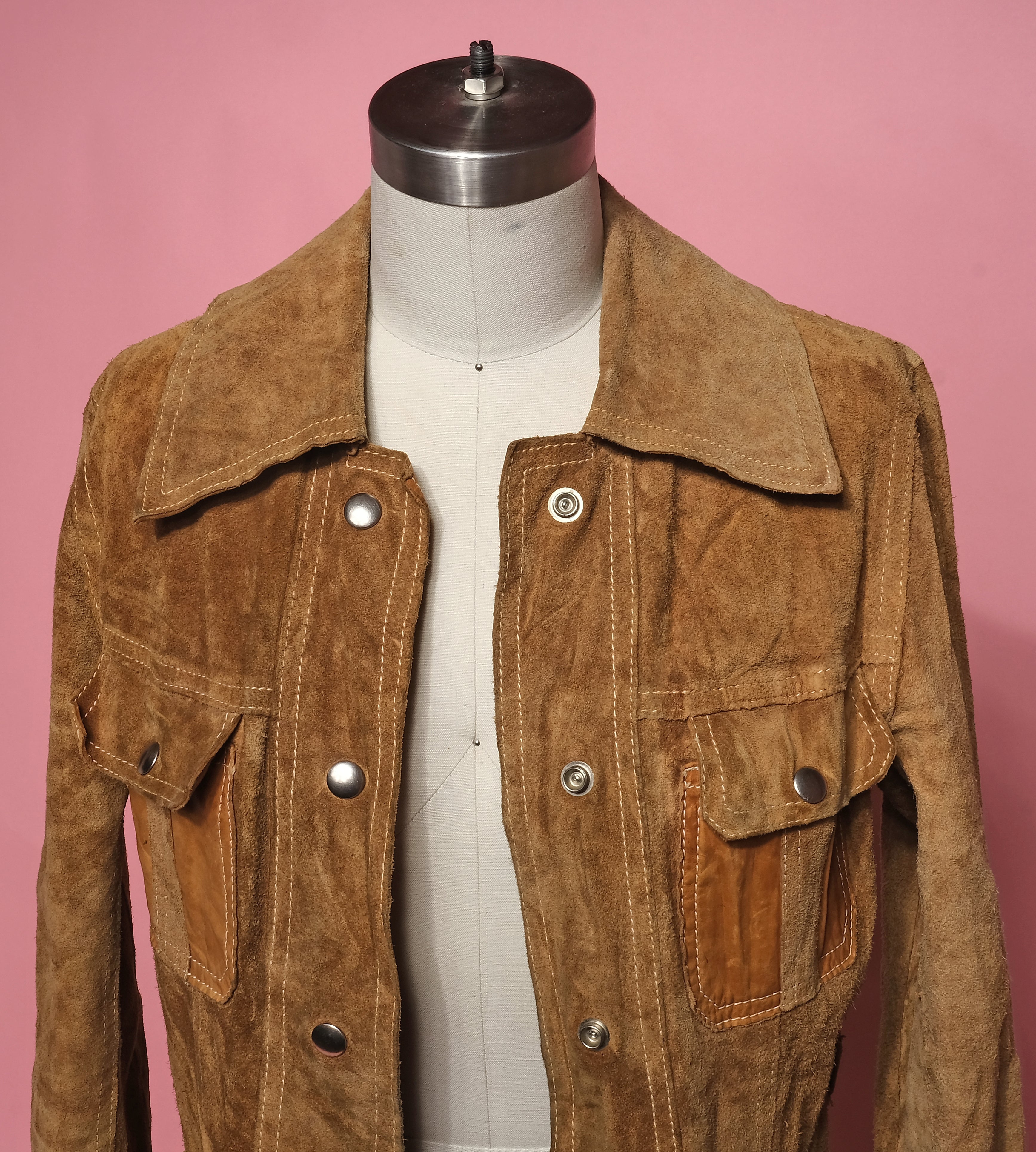 Vtg 60s/70s Reversible Leather Jacket Size M