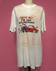 Vtg 80s Paper Thin Destroyed Auto Mechanic Tee