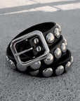 Come Undone Studded Leather Belt