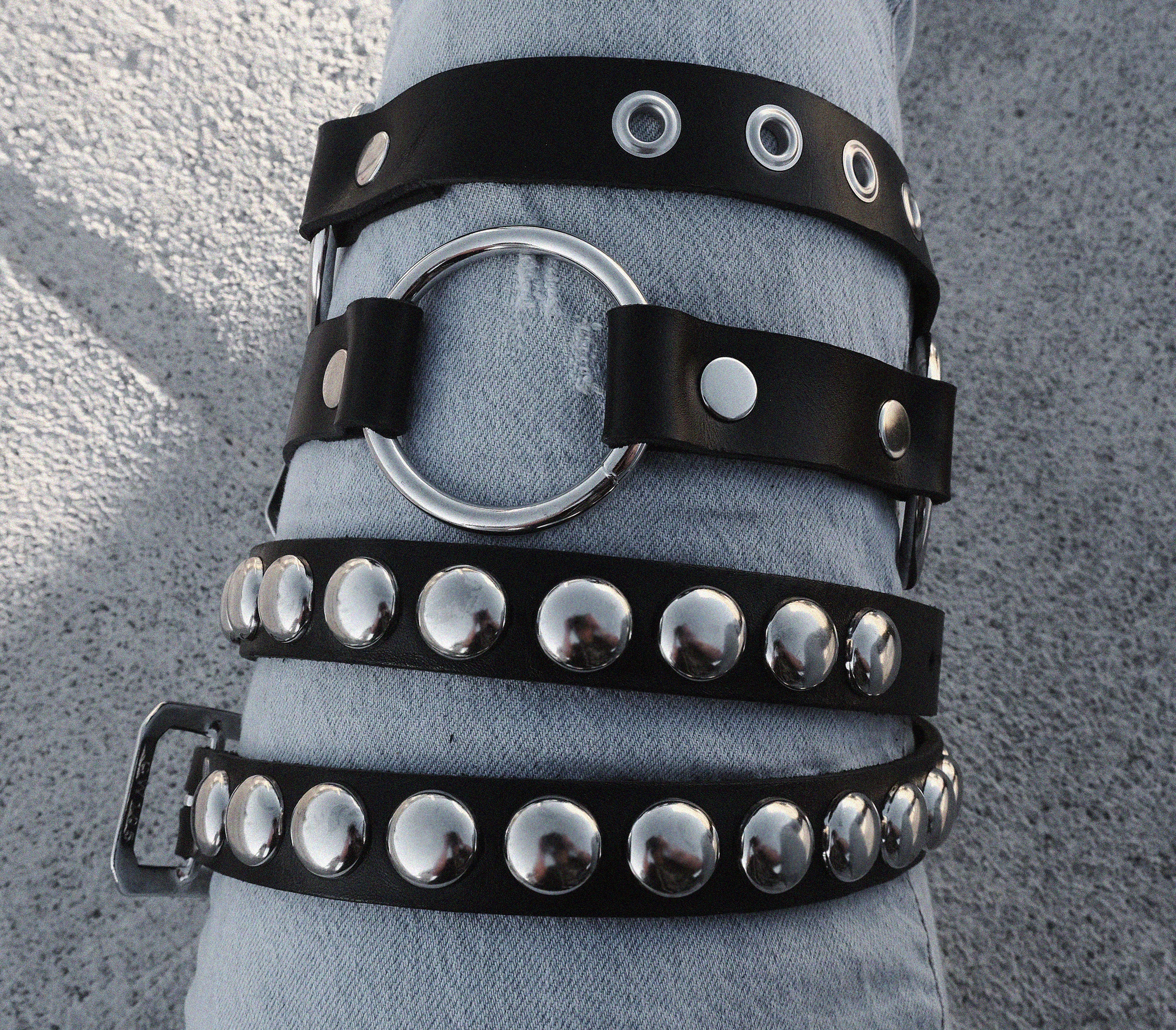 Come Undone Studded Leather Belt