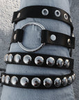 Come Undone Studded Leather Belt