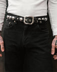 Come Undone Giant Studded Leather Belt