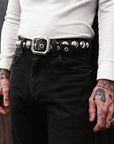 Come Undone Giant Studded Leather Belt