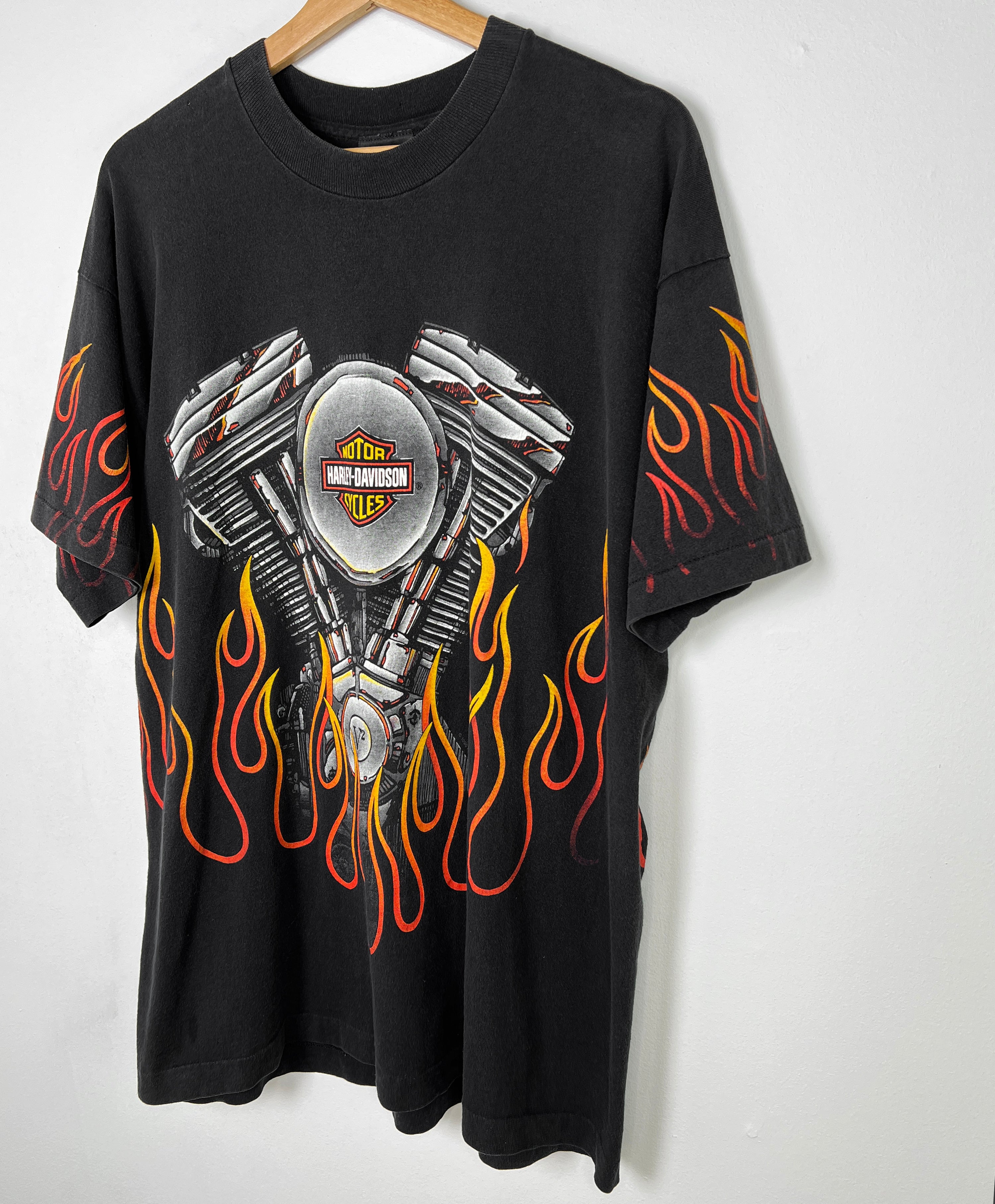 Vintage Harley Flames Tee Size XL