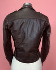 Vtg Brown Harley Davidson Moto Jacket