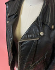 1970s Perfectly Worn Black Leather Jacket