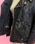 1970s Perfectly Worn Black Leather Jacket