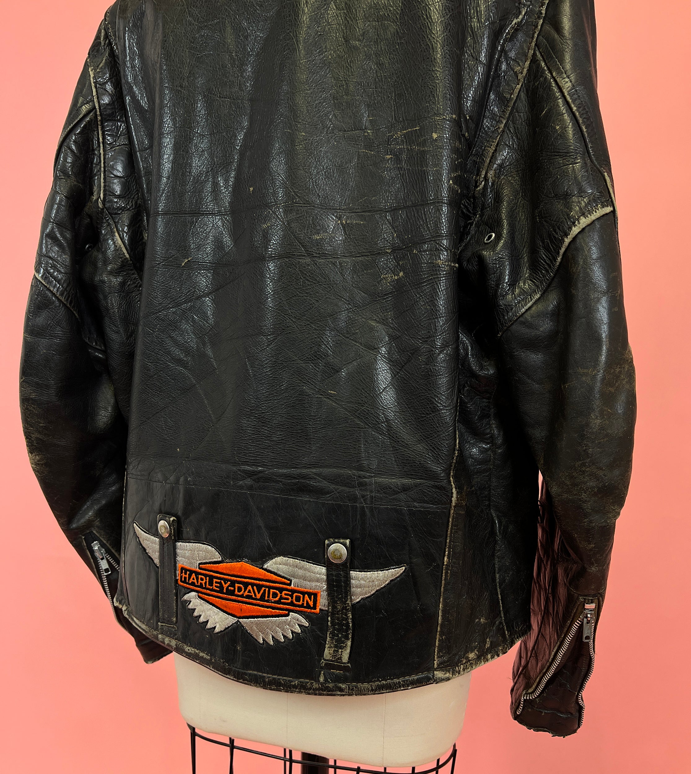 1970s Perfectly Worn Black Leather Jacket