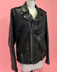 1970s Perfectly Worn Black Leather Jacket