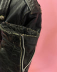 1970s Perfectly Worn Black Leather Jacket