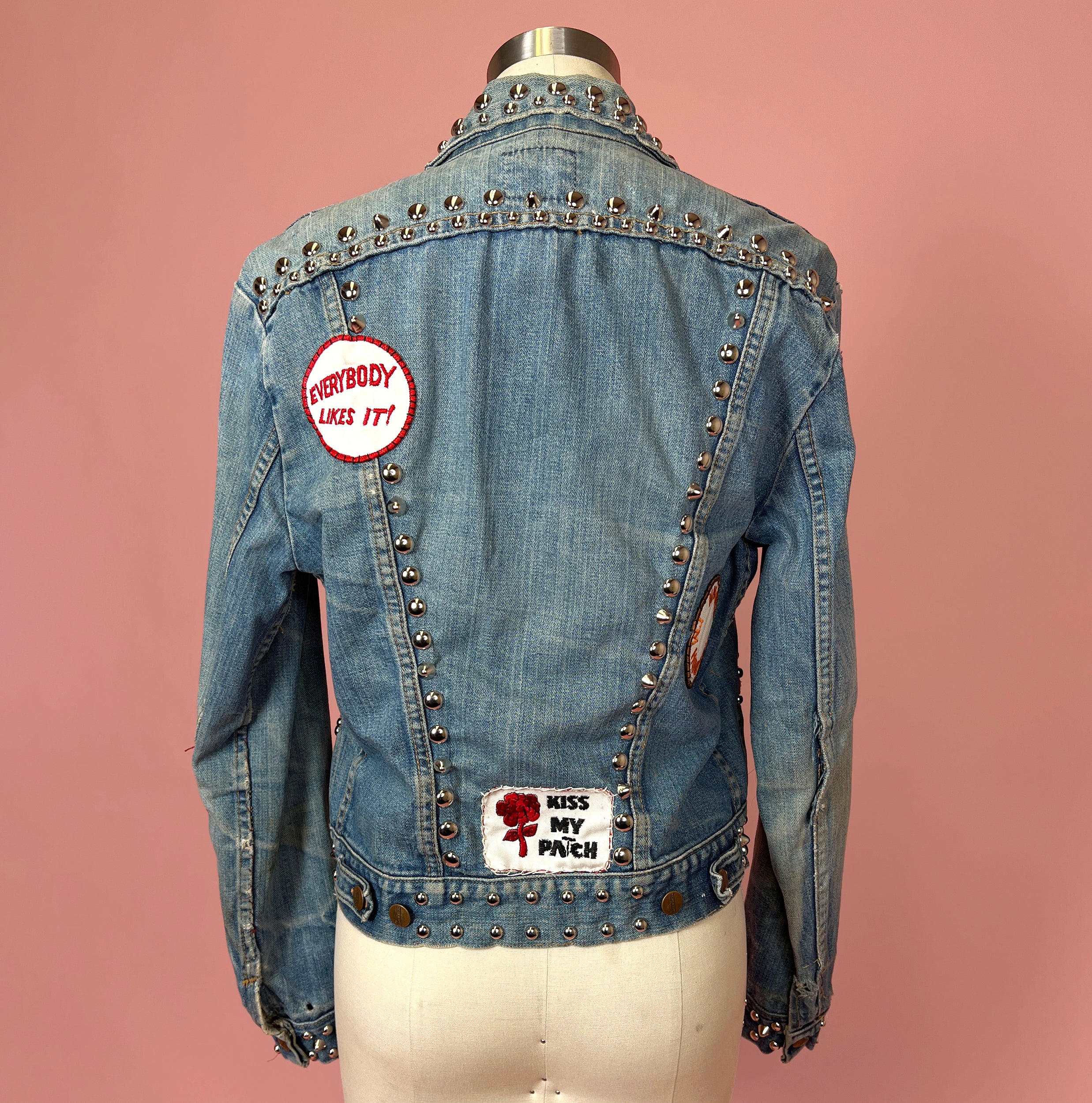 Maverick Heavily Studded &amp; Patched Denim Jacket