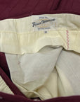 Deadstock 70s Wine Hand-Tailored Polyester Pants Size 30