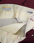 Deadstock 70s Wine Hand-Tailored Polyester Pants Size 30