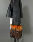 Custom Leather Jacket w/ Faux Fur Collar & Cuffs