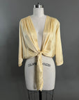 Vtg Silk Tie Top Size M/L