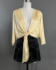 Vtg Silk Tie Top Size M/L