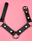 Domination Black Leather O-Ring Choker