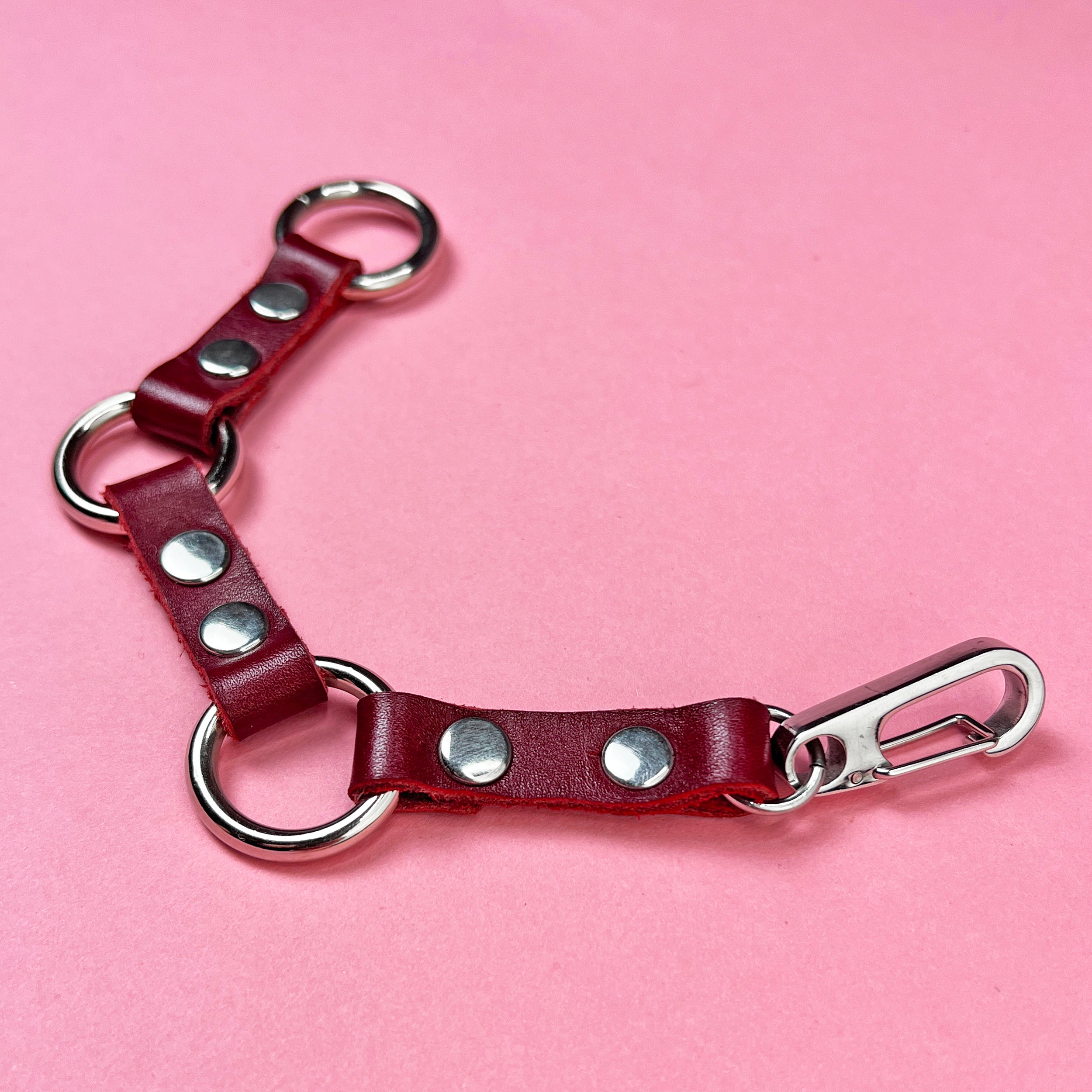 Domination Oxblood Leather O-Ring Bracelet