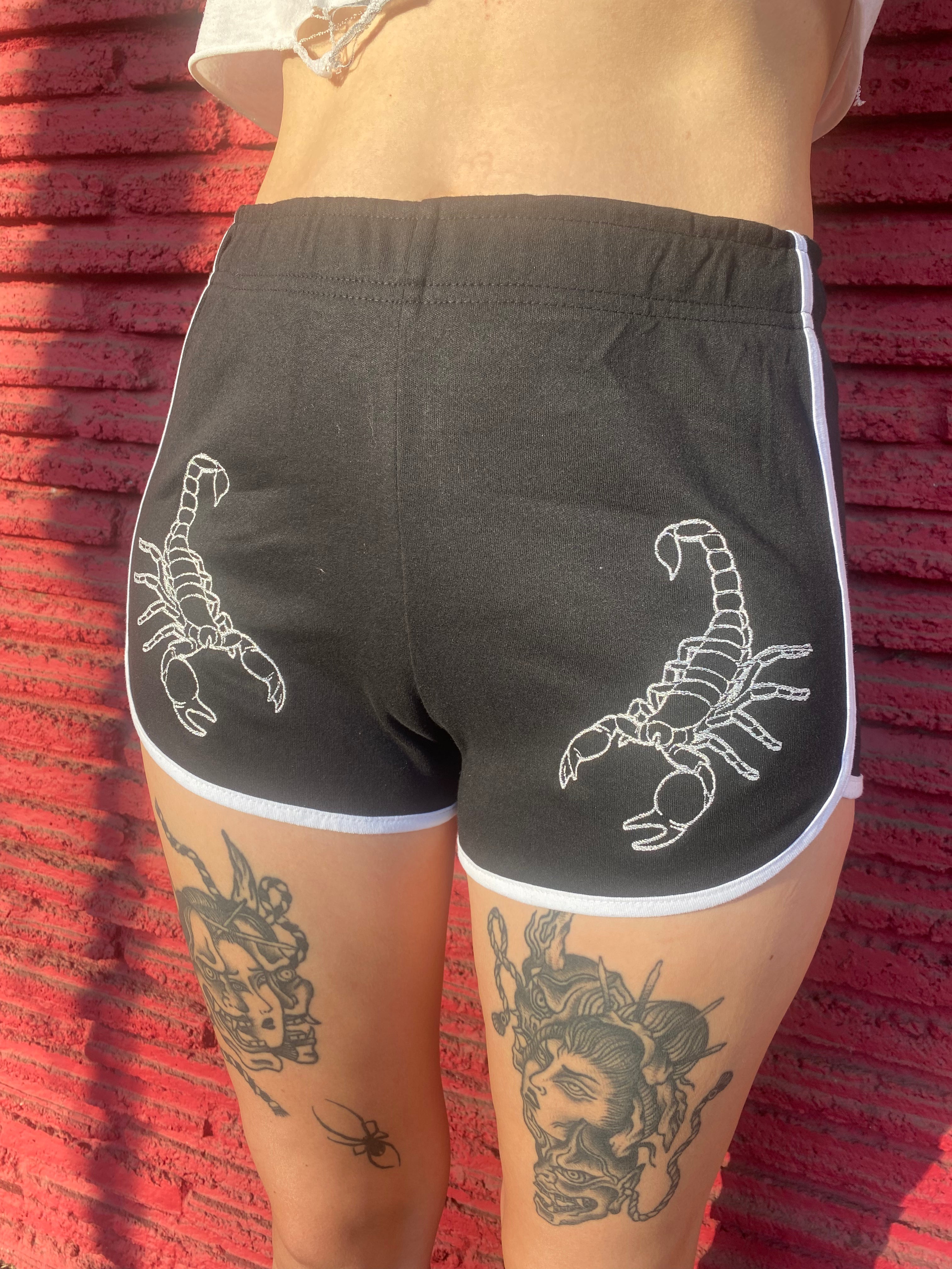 El Scorpion Embroidered Shorts