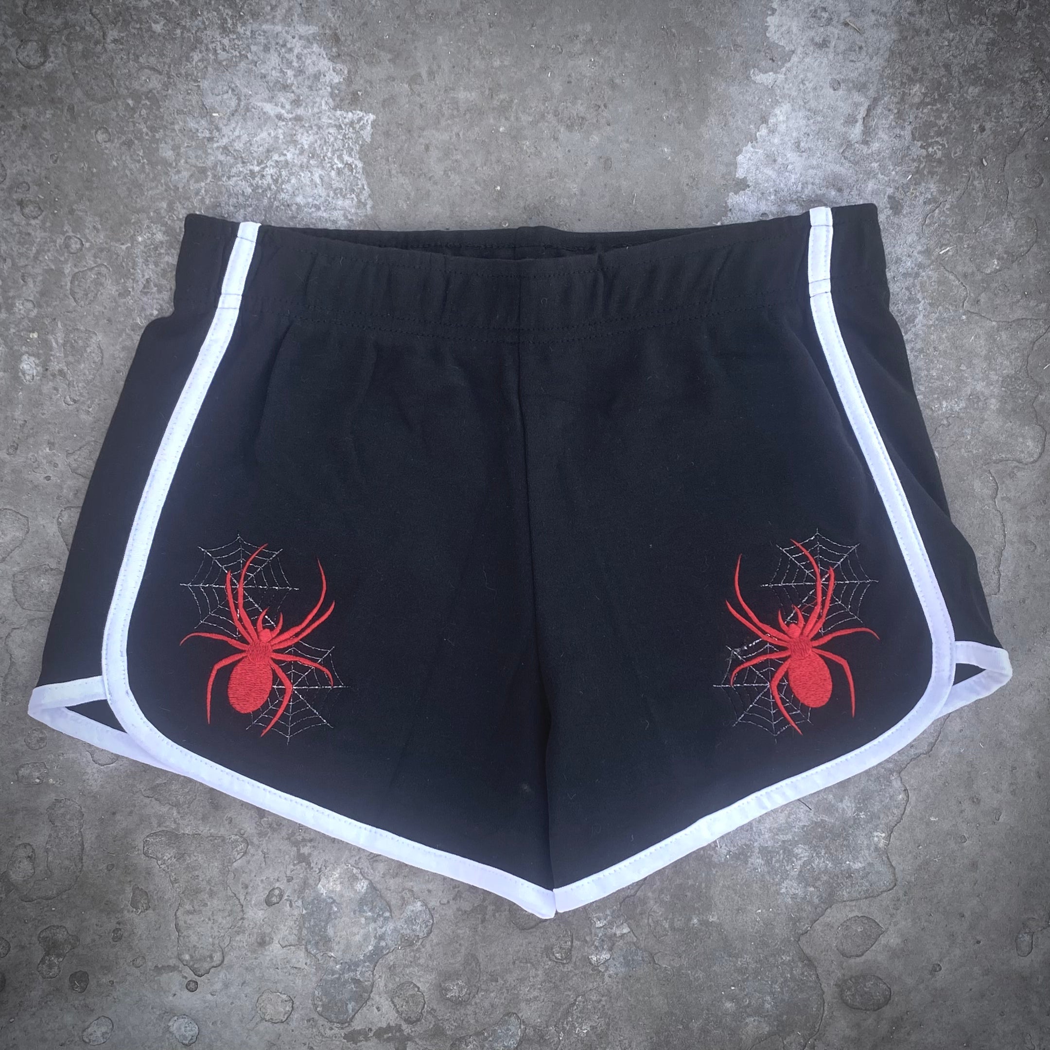 Spiderweb Embroidered Shorts