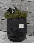 Faux Fur Chain Bag in Green