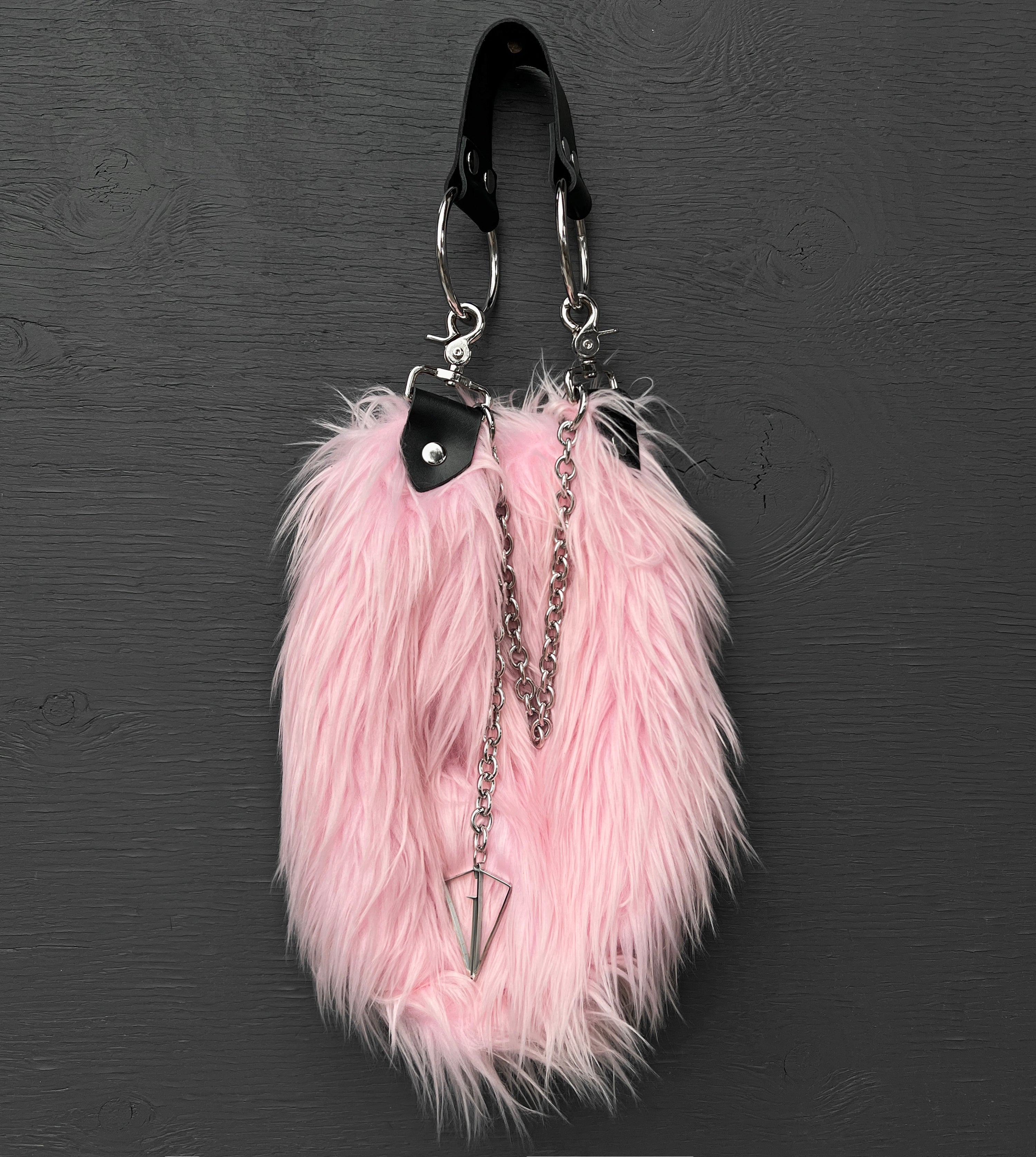 Faux Fur Chain Bag in Pink – Gimme Danger Inc.