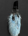 Faux Fur Chain Bag in Blue