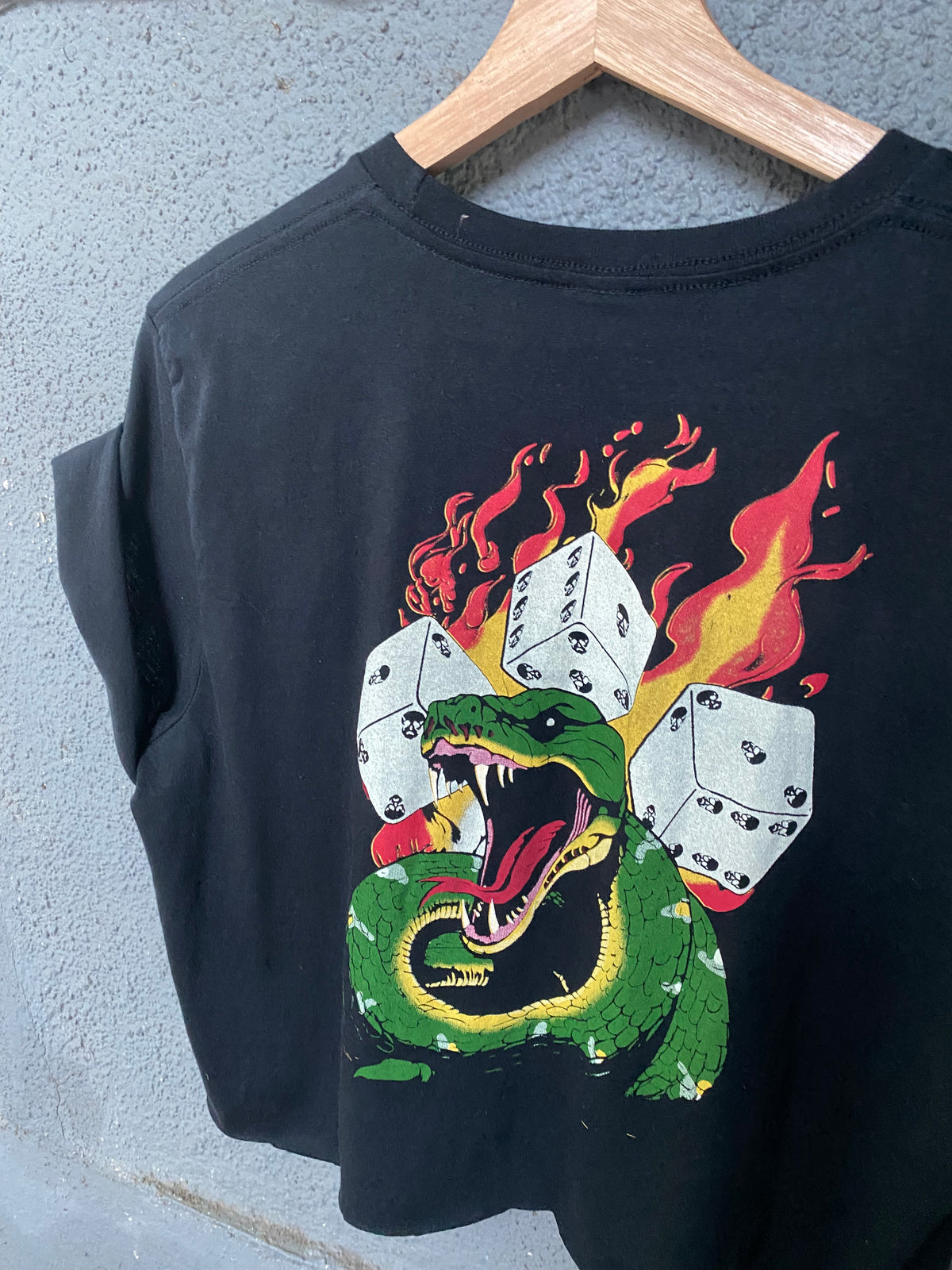 Snake Gd GD Snake Eyes Double Sided Cropped Tee – Gimme Danger Inc.