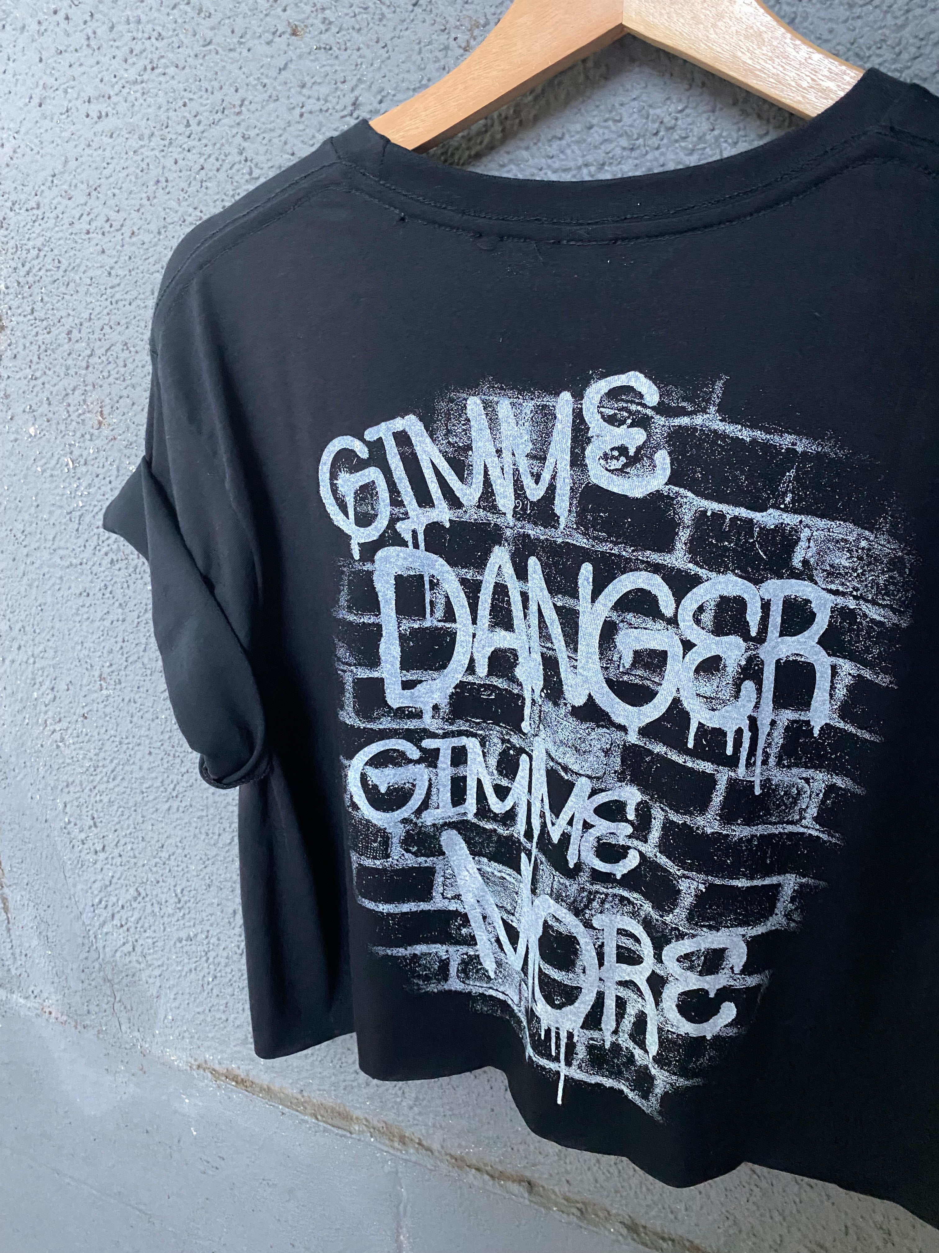 GD Gimme More Brick Wall Double Sided Cropped Tee