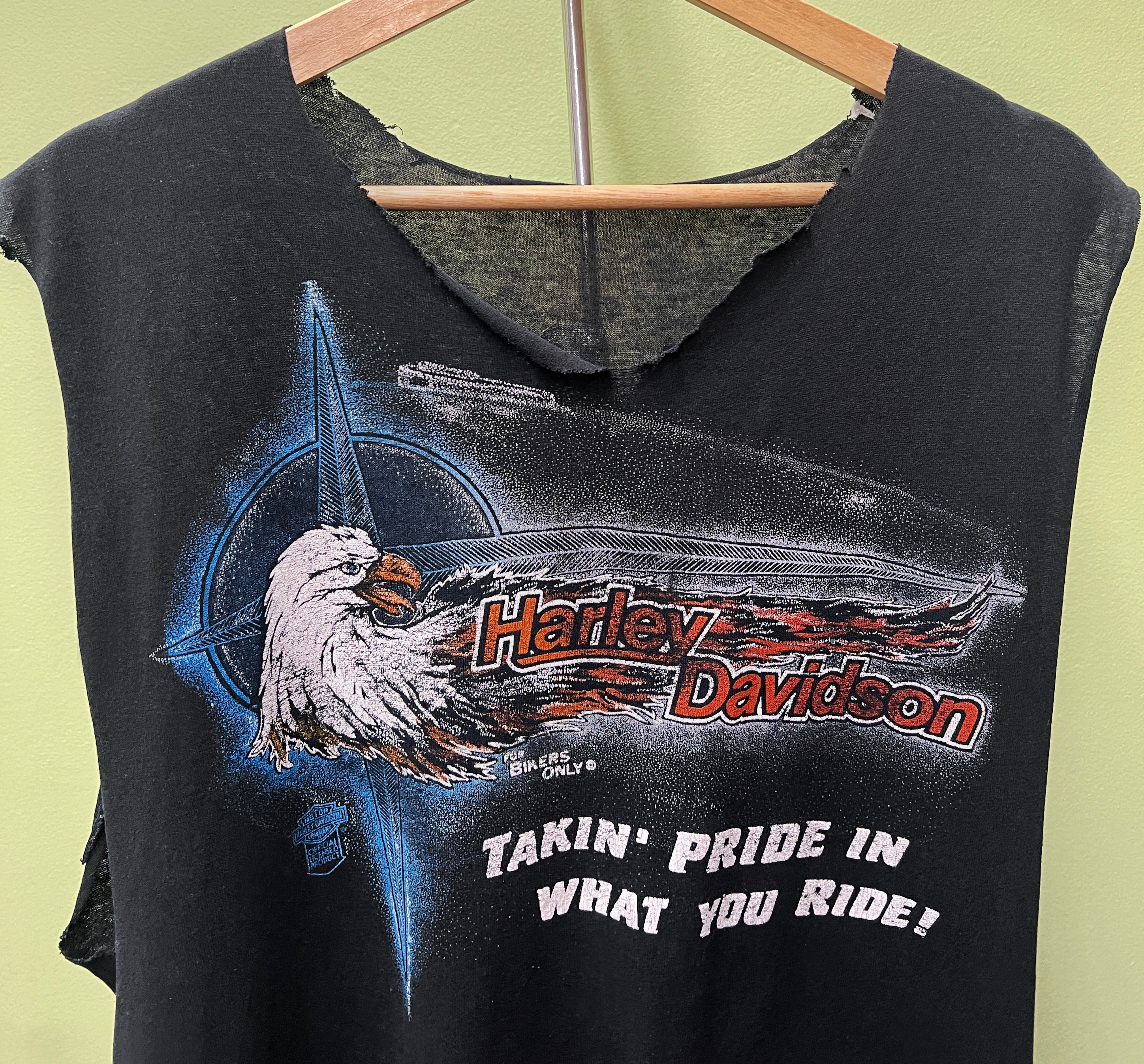 Vtg Harley Davidson Paper Thin Tee