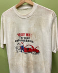 Vtg 80s Paper Thin Destroyed Auto Mechanic Tee