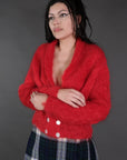 Vintage Red Mohair Sweater