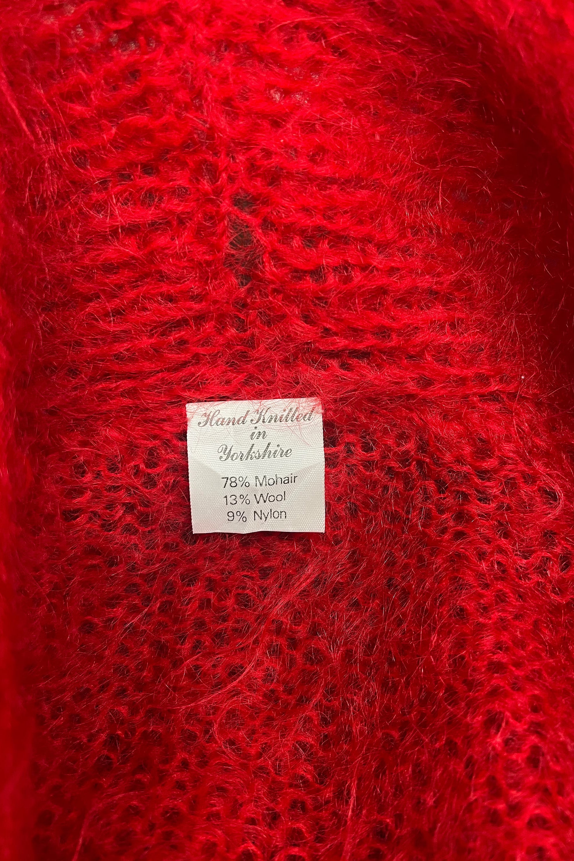 Vintage Red Mohair Sweater