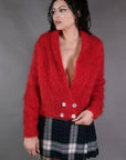 Vintage Red Mohair Sweater